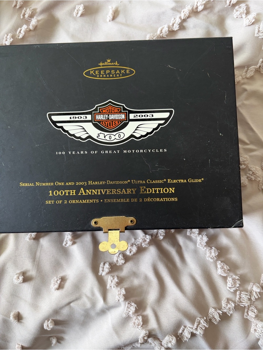 Hallmark Keepsake 100th Anniversary Harley-Davidson Black Ornament Set